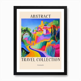 Abstract Travel Collection Poster Guatemala 1 Art Print