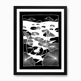 Solitude Black And White Art Print