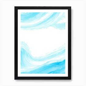 Blue Ocean Wave Watercolor Vertical Composition 47 Art Print