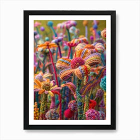 Daisies Knitted In Crochet 8 Art Print