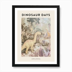 Dinosaur Exploring Poster 1 Art Print