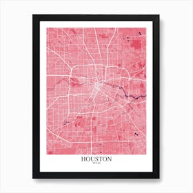 Houston Texas Pink Purple Art Print