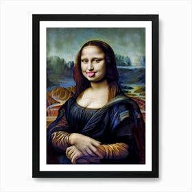 Mona Lisa When Art Attacks (with Laughter) Poster