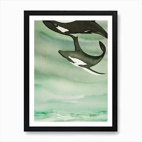 Orca (Killer Whale) Storybook Watercolour Art Print