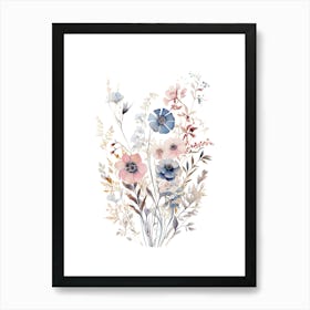 Watercolor Flowers 21 Art Print