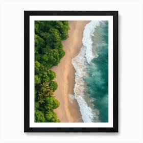 Aerial View Of A Tropical Beach 10 Art Print