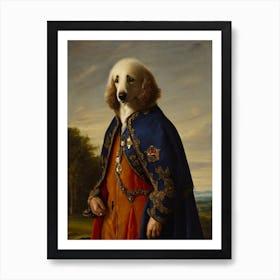 Kuvasz Renaissance Portrait Oil Painting Art Print