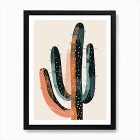 Parodia Cactus Minimalist Abstract Illustration 1 Art Print