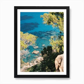 Blue rocky coast of Ibiza // Ibiza Nature & Travel Photography Art Print