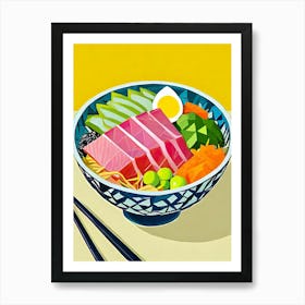 Asian Noodle Bowl 1 Art Print