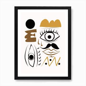 Face Composition Art Print