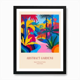 Colourful Gardens Naples Botanical Garden Usa 2 Red Poster Art Print