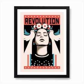Revolution Hippie Portest Poster Art Print