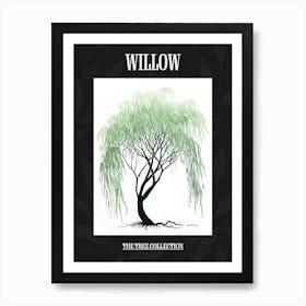 Willow Tree Pixel Illustration 1 Poster Art Print