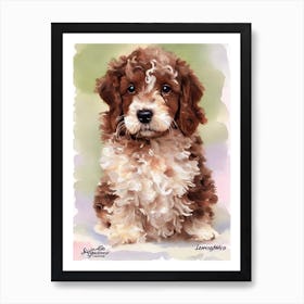 Lagotto Romagnolo 2 Watercolour Dog Art Print