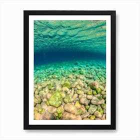 Underwater Rocks In The Sea Art Print