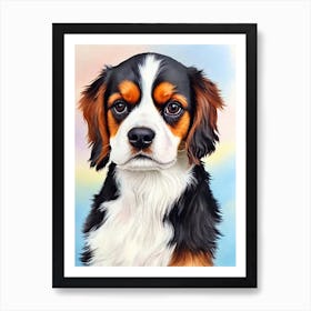 Cavalier King Charles Spaniel Watercolour Dog Art Print