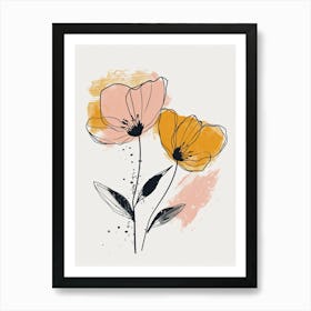 Amman Flower Market Boho Minimalist Style 1 Art Print