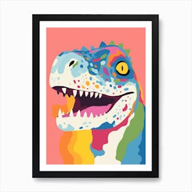 Colourful Dinosaur Compsosuchus 2 Art Print