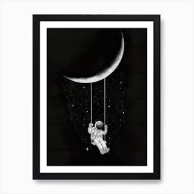 Swinging Astronaut Art Print