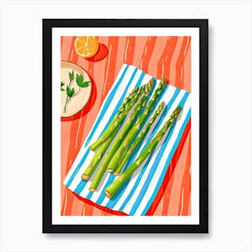 Asparagus Summer Illustration 2 Art Print