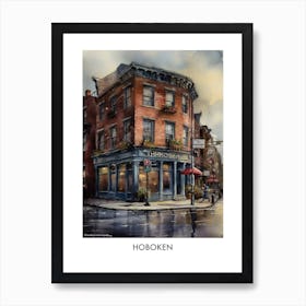 Hoboken Watercolor 3travel Poster Art Print