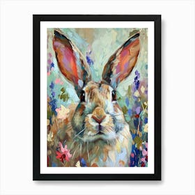 Lion Head Rabbit Painting 2 Art Print
