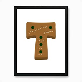 Gingerbread Decorative Letters Living Room Holiday Display 20 Art Print