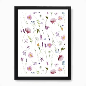 Summer Wildflowers Meadow Art Print