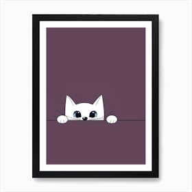 Cute hidden Cat Art Print