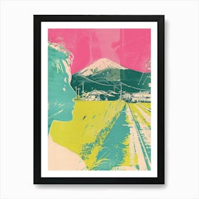 Takayama Japan Retro Duotone Silkscreen 1 Art Print