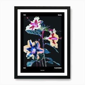 No Rain No Flowers Poster Hollyhock 3 Poster