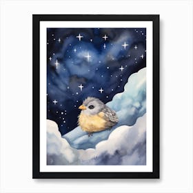 Baby Pigeon 1 Sleeping In The Clouds Art Print