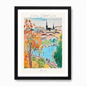 Poster Of Bern, Dreamy Storybook Illustration 3 Art Print