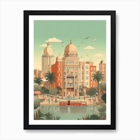 Cairo Egypt Travel Illustration 1 Art Print