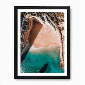 Algarve Drone | Beach aerial travel photography Portugal Art Print