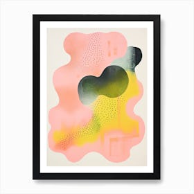 Abstract Landscape Risograph Style 11 Art Print