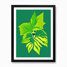 Lemon Balm Leaf Vibrant Inspired 1 Art Print