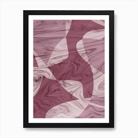 Abstract Pink Marble Art Print