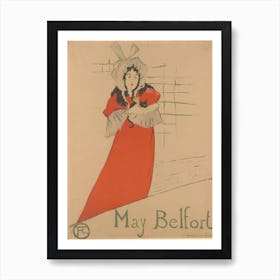 May Belfort, Henri de Toulouse-Lautrec Art Print