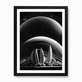 Planetarium Noir Comic Space Art Print