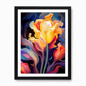 Flowing Tulips Art Print