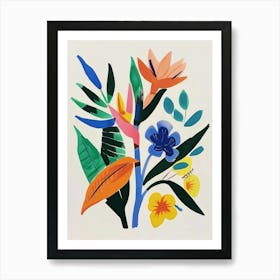 Painted Florals Heliconia 2 Art Print