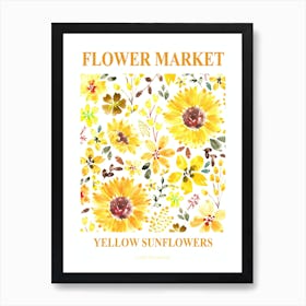 Yellow Flower Market Art Print