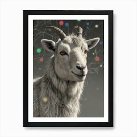 Christmas Goat 1 Art Print