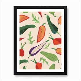 Vegetable Selection Illustration Art Print