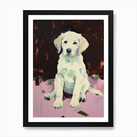 A Newfoundland Dog Painting, Impressionist 1 Art Print