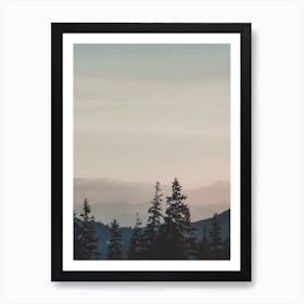 Misty Mountain Sunrise Art Print