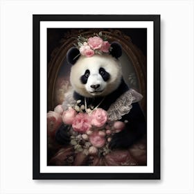 Panda Art In Romanticism Style 3 Art Print