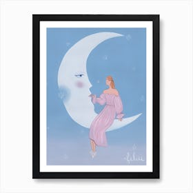 Dreamer & Moon Art Print